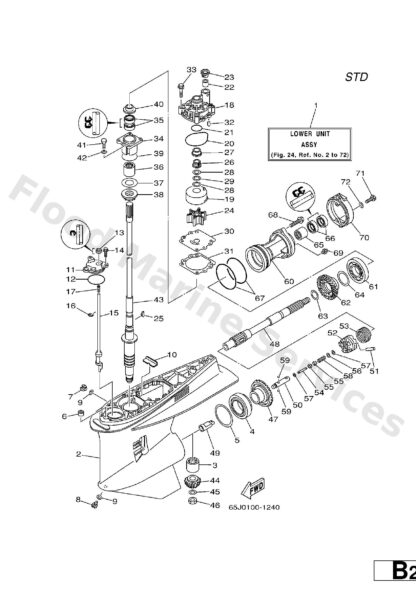 Genuine Yamaha 61A45301038D - Casing, lower - Supplied by Flood Marine