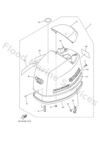 Genuine Yamaha 61SW00700000 - Graphic set - Supplied by Flood Marine