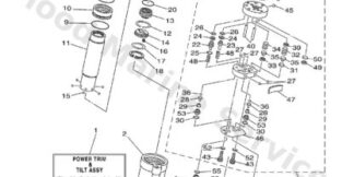 Genuine Yamaha 62Y438001200 - Power trim & tilt assy - Supplied by Flood Marine