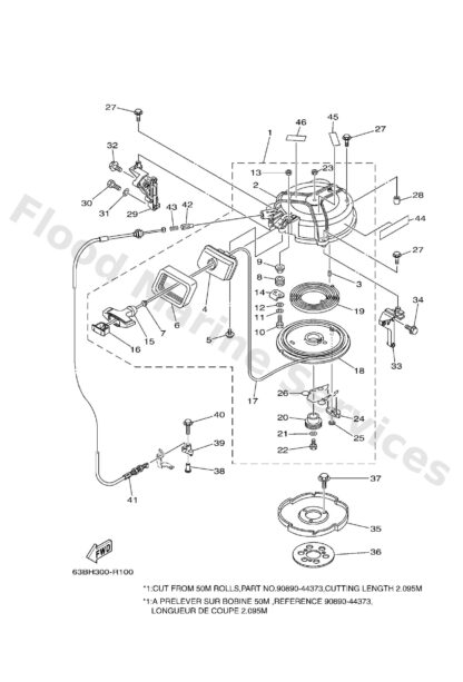 Genuine Yamaha 63D13437N000 - Mark, caution - Supplied by Flood Marine