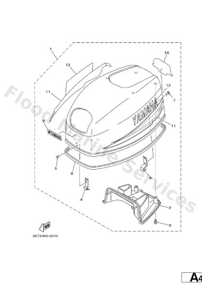 Genuine Yamaha 63D426781100 - Graphic, rear - Supplied by Flood Marine