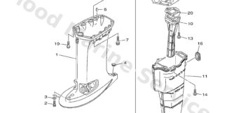 Genuine Yamaha 63D45111014D - Casing, upper - Supplied by Flood Marine