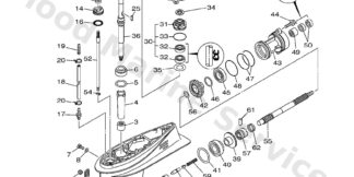 Genuine Yamaha 63D45300124D - Lower unit assy - Supplied by Flood Marine