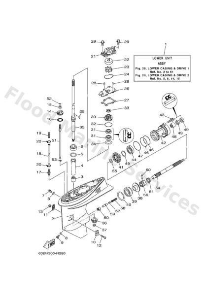 Genuine Yamaha 63D45361028D - Cap, lower casing - Supplied by Flood Marine