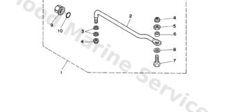 Genuine Yamaha 63D613510000 - Rod, steering link - Supplied by Flood Marine