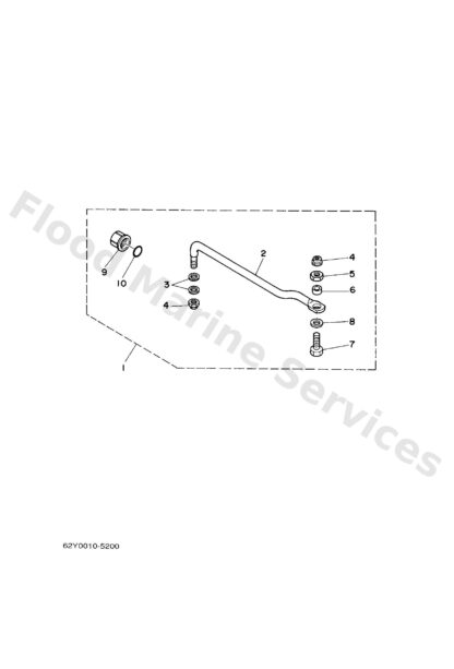Genuine Yamaha 63D613510000 - Rod, steering link - Supplied by Flood Marine