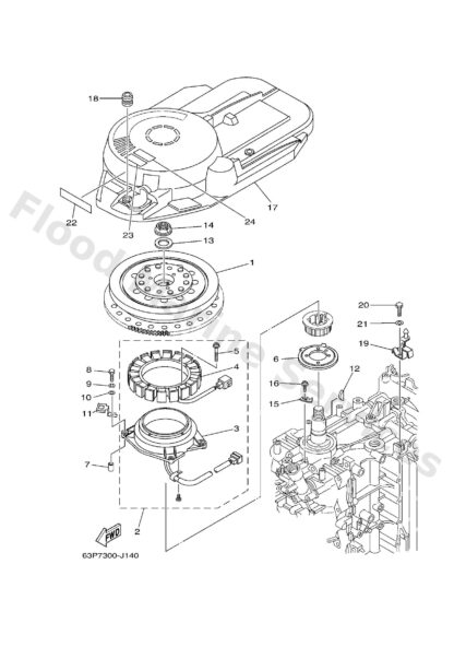 Genuine Yamaha 63P134376200 - Mark, caution - Supplied by Flood Marine