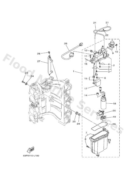 Genuine Yamaha 63P145460000 - Valve, needle - Supplied by Flood Marine