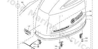 Genuine Yamaha 63P4261A1200 - Top cowling w/o graphics - Supplied by Flood Marine