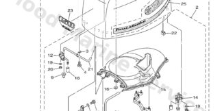 Genuine Yamaha 63P426784100 - Graphic, rear - Supplied by Flood Marine