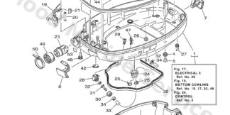 Genuine Yamaha 63P42710018D - Bottom cowling assy - Supplied by Flood Marine