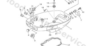 Genuine Yamaha 63V42711038D - Cowling, bottom 1 - Supplied by Flood Marine