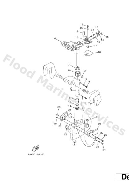 Genuine Yamaha 63V45114A000 - Gasket, upper casing - Supplied by Flood Marine
