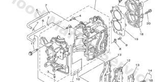 Genuine Yamaha 63VW0090041S - Crank cylinder assy - Supplied by Flood Marine