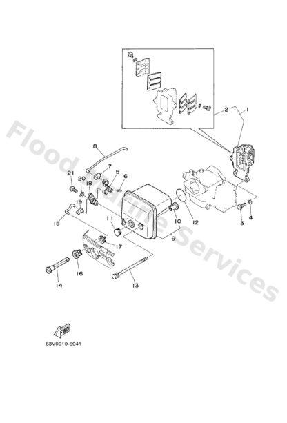 Genuine Yamaha 63W136100000 - Reed valve assy - Supplied by Flood Marine