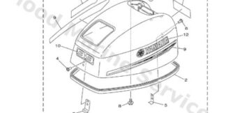 Genuine Yamaha 63W426100300 - Top cowling assy - Supplied by Flood Marine