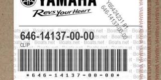 Genuine Yamaha 646141370000 - Clip - Supplied by Flood Marine