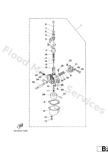 Genuine Yamaha 646143120800 - Valve, throttle - Supplied by Flood Marine