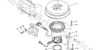 Genuine Yamaha 64D813371000 - Cover, flywheel - Supplied by Flood Marine
