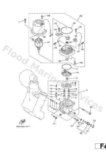 Genuine Yamaha 64E438300000 - Gear pump assy - Supplied by Flood Marine