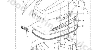Genuine Yamaha 64F42610504D - Top cowling assy - Supplied by Flood Marine