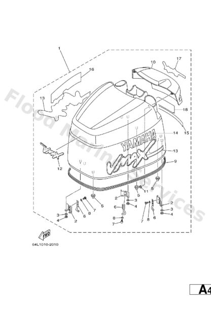 Genuine Yamaha 64L42678N000 - Graphic, front - Supplied by Flood Marine