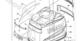 Genuine Yamaha 65L42610404D - Top cowling assy - Supplied by Flood Marine