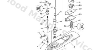 Genuine Yamaha 65N4530001NA - Lower unit assy - Supplied by Flood Marine