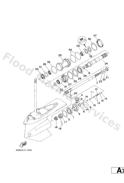 Genuine Yamaha 65N453320094 - Housing, bearing - Supplied by Flood Marine