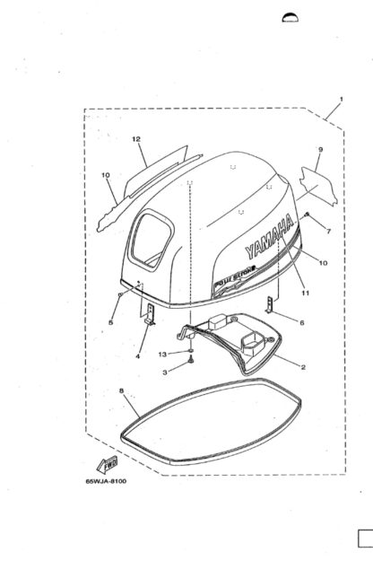 Genuine Yamaha 65W426781000 - Graphic, rear - Supplied by Flood Marine