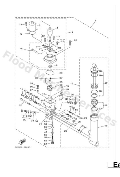 Genuine Yamaha 65W438100000 - Tilt piston sub assy - Supplied by Flood Marine
