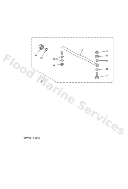 Genuine Yamaha 65W613510000 - Rod, steering link - Supplied by Flood Marine