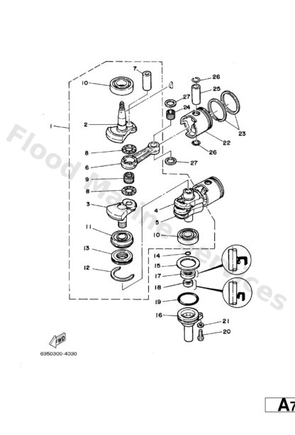 Genuine Yamaha 664116108000 - Piston ring set (std) - Supplied by Flood Marine