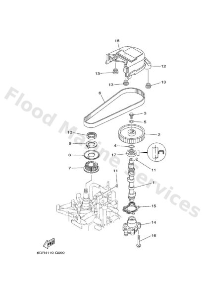 Genuine Yamaha 66M115370000 - Gear, driven - Supplied by Flood Marine