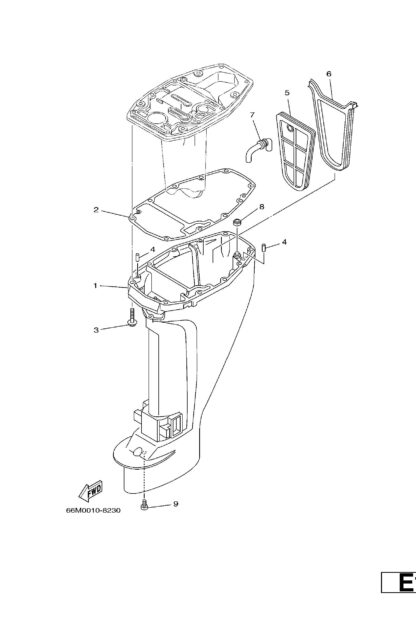 Genuine Yamaha 66M45111004D - Casing, upper - Supplied by Flood Marine