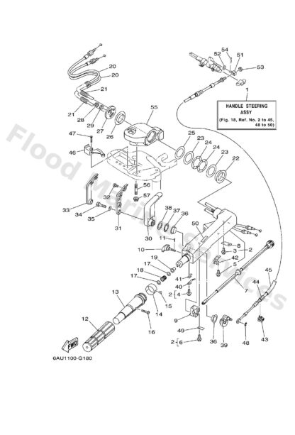 Genuine Yamaha 66R44111004D - Handle, gear shift - Supplied by Flood Marine