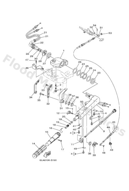 Genuine Yamaha 66R44111008D - Handle, gear shift - Supplied by Flood Marine