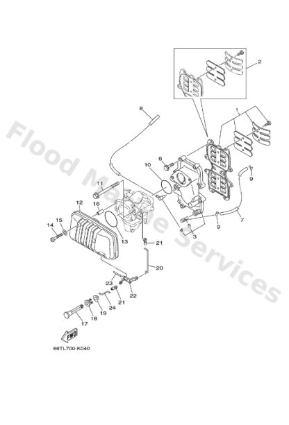 Genuine Yamaha 66T136100000 - Reed valve assy - Supplied by Flood Marine