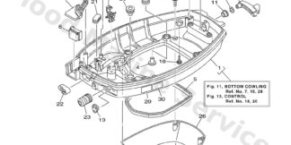 Genuine Yamaha 66T42710018D - Bottom cowling assy - Supplied by Flood Marine