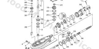 Genuine Yamaha 66T45300124D - Lower unit assy - Supplied by Flood Marine