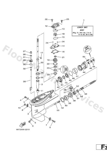 Genuine Yamaha 66T45311014D - Casing, lower - Supplied by Flood Marine