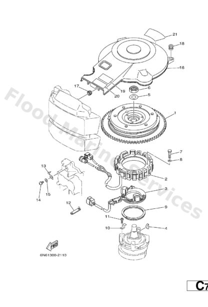 Genuine Yamaha 6A1836254100 - Mark 5 - Supplied by Flood Marine