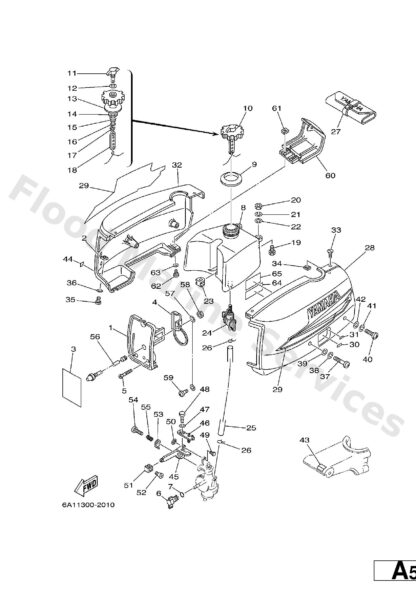 Genuine Yamaha 6A1W00701400 - Graphic set - Supplied by Flood Marine