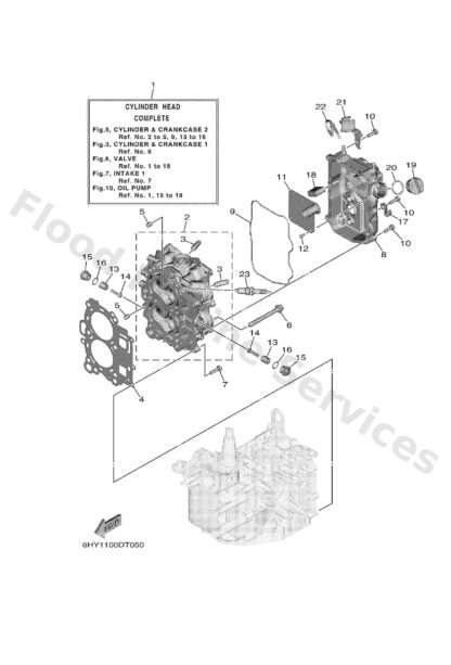 Genuine Yamaha 6AH111331000 - Guide, valve 1 - Supplied by Flood Marine