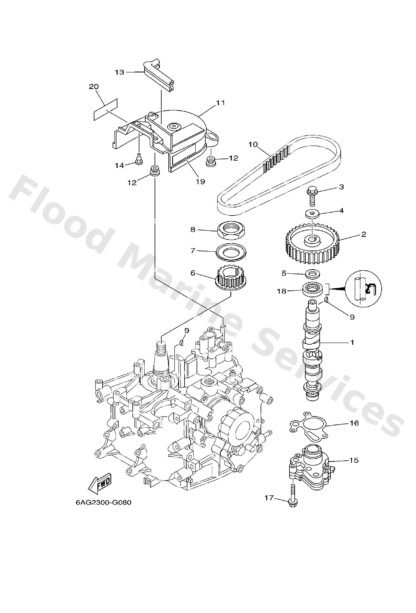 Genuine Yamaha 6AH115370000 - Gear, driven - Supplied by Flood Marine