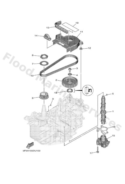 Genuine Yamaha 6AH115370100 - Gear, driven - Supplied by Flood Marine