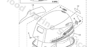 Genuine Yamaha 6AH4261A0100 - Top cowling w/o graphics - Supplied by Flood Marine