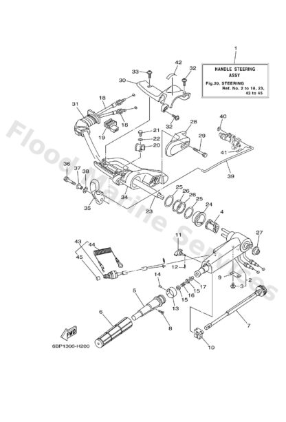 Genuine Yamaha 6AH441110000 - Handle, gear shift - Supplied by Flood Marine