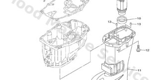 Genuine Yamaha 6AH45111104D - Casing, upper - Supplied by Flood Marine