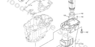 Genuine Yamaha 6AH45111108D - Casing, upper - Supplied by Flood Marine